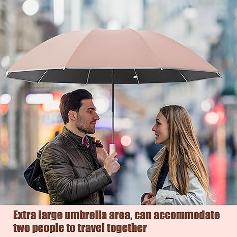 Windproof Automatic Umbrella, 41.34in Travel Umbrella & Windproof Stick Umbrella, Perfect Car Umbrella